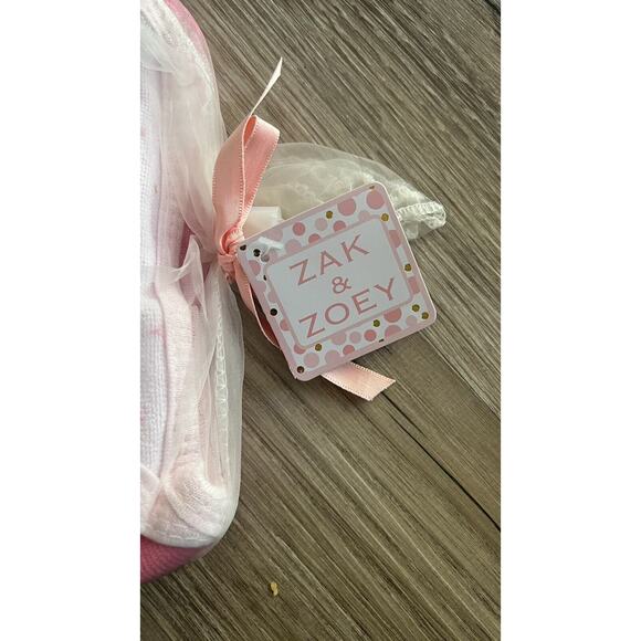 Zak & Zoey Hooded Towel & 6 Washcloths Set Pink 'Little Star' - Picture 4 of 7